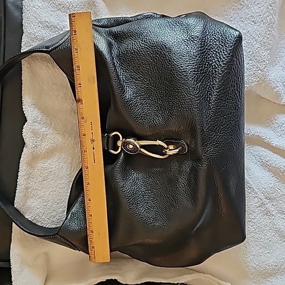 DOONEY AND BOURKE Vintage Logo Lock, black peeble leather, pre-owned, like NEW! - Picture 5 of 6